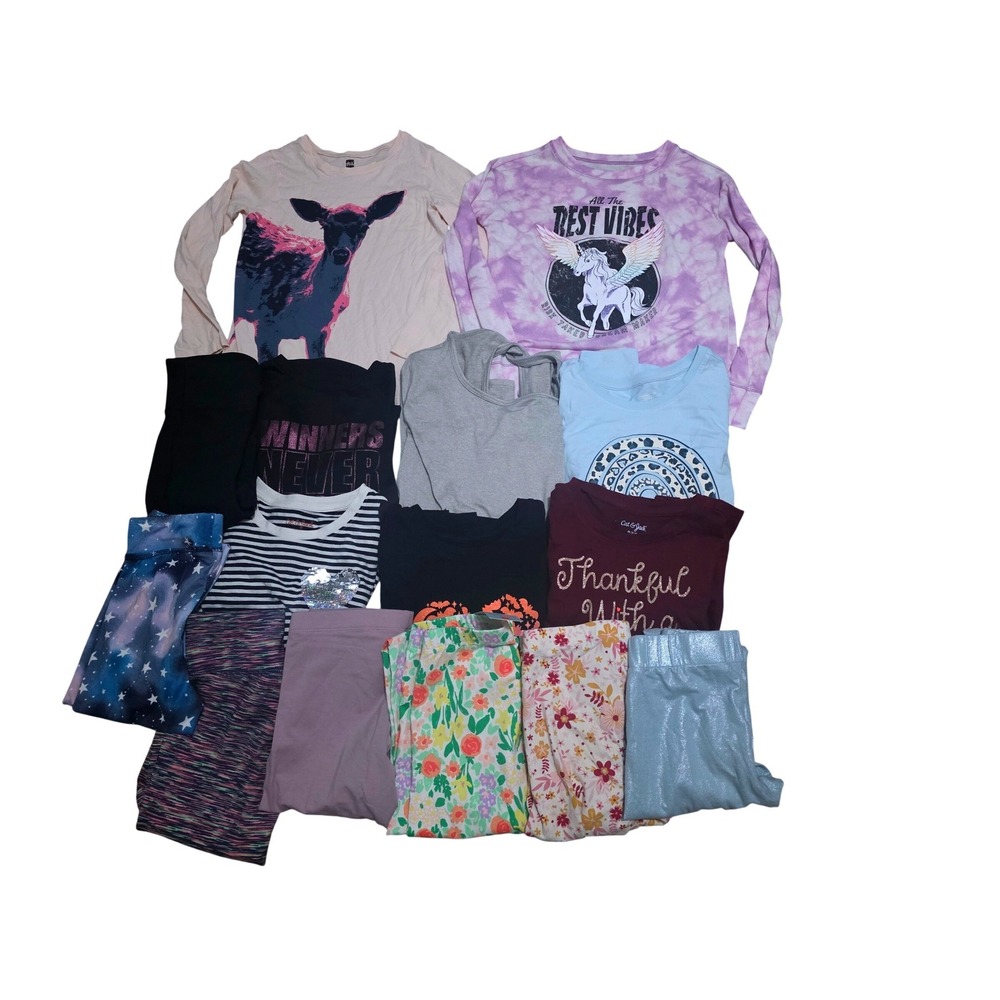 Lot Bundle of Girls Casual Mix Brand Clothing 15pc‎ Size 7-8M Multicolor
